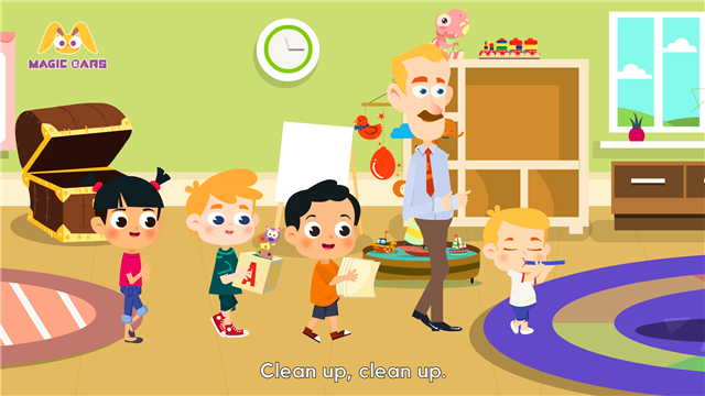 幼儿卡通动画课件系列片-Clean Up Song
